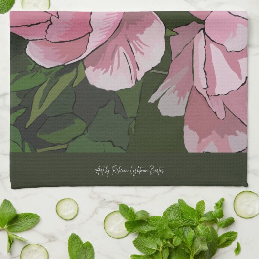 Peony Kitchen Handtuch (Gefaltet)