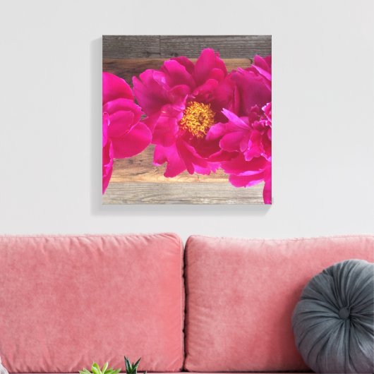 Peony Leinwand (Insitu (Wohnzimmer))