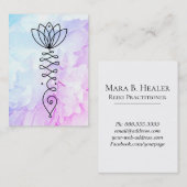 *~* Peony Lotus Herz Nirvana Massage Reiki Yoga Visitenkarte (Vorne/Hinten)