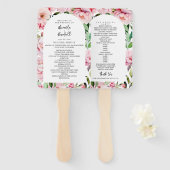 Peony Magnolia Rosa Blumenarschenprogramm Fächer (Vorne und Hinten)