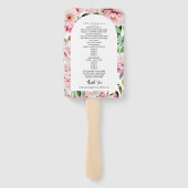 Peony Magnolia Rosa Blumenarschenprogramm Fächer (Rückseite)