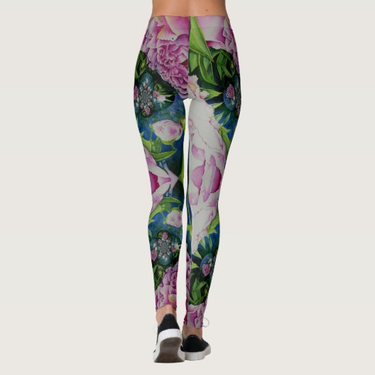 Peony Mandala 2 Leggings (Rückseite)