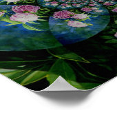 Peony Mandala, abstrakte, rosa Mandala Poster (Ecke)