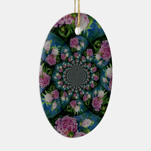 Peony Mandala Keramikornament (Rechts)