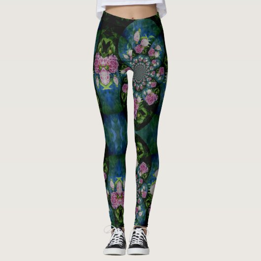 Peony Mandala Leggings (Vorderseite)