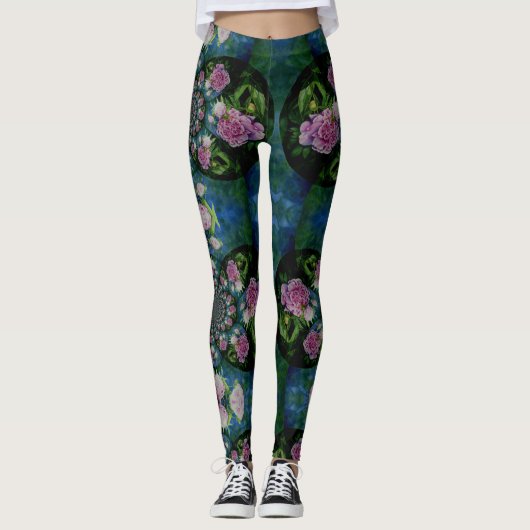 Peony Mandala Leggings (Vorderseite)