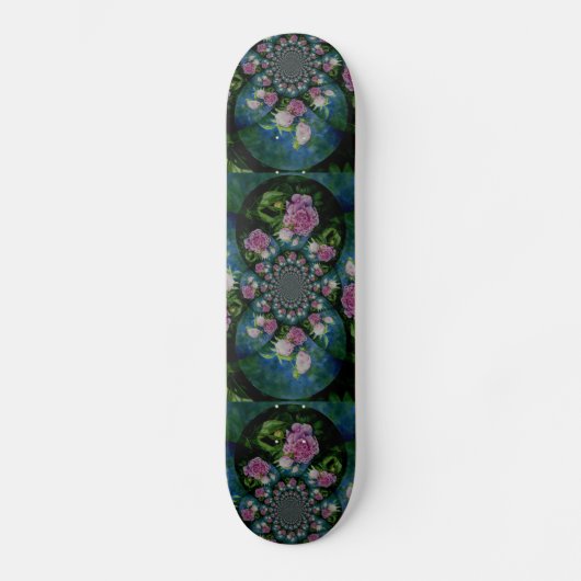 Peony Mandala Skateboard (Vorderseite)