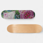 Peony Mandala, surreal rosa Blume Skateboard (Horizontal)