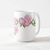Peony Mit Monogramm Tasse (VorderseiteRechts)