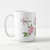 Peony Mit Monogramm Tasse (Links)