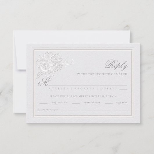 Peony Modern Formal Elegante Hochzeitssaal UAWG (Vorderseite)