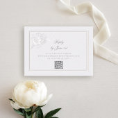 Peony Modern Formal Elegante QR Hochzeitreaktion