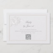 Peony Modern Formal Elegante QR Hochzeitreaktion (Vorderseite)