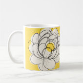 Peony Mug Bold Yellow Graphic Flower Minimalist Li Kaffeetasse (Links)