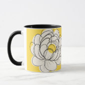 Peony Mug Bold Yellow Graphic Flower Minimalist Li Tasse (Links)