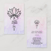 *~* Peony Nirvana Sacred Geometry Lotus Reiki Visitenkarte (Vorne/Hinten)