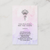 *~* Peony Nirvana Sacred Geometry Lotus Reiki Visitenkarte (Rückseite)