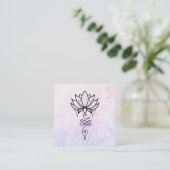 *~ Peony Nirvana Sacred Geometry Reiki Lotus Quadratische Visitenkarte (Stehend Vorderseite)