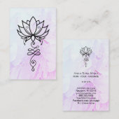 *~* Peony Nirvana Sacred Geometry Yoga . Lotus Visitenkarte (Vorne/Hinten)