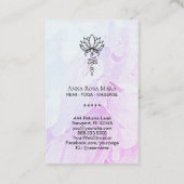 *~* Peony Nirvana Sacred Geometry Yoga . Lotus Visitenkarte (Rückseite)