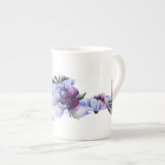 Peony Noir Bone China Tasse (Vorderseite Rechts)