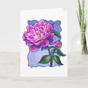 Peony on Blue, Happy Mother Day Karte