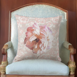 Peony on Imitats Peachy Pink Lace Kissen