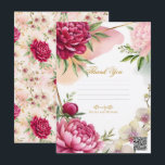 Peony & Orchid Garden Floral Glam Wedding  Einladung<br><div class="desc">Thank You Card. Check out other items in this matching suite.</div>
