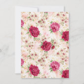 Peony & Orchid Garden Floral Glam Wedding  Einladung (Rückseite)