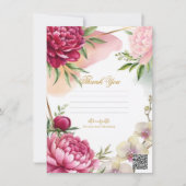 Peony & Orchid Garden Floral Glam Wedding  Einladung (Vorderseite)