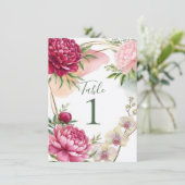 Peony & Orchid Garden Floral Glam Wedding  Einladung (Stehend Vorderseite)