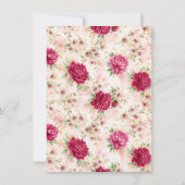 Peony & Orchid Garden Floral Glam Wedding  Einladung (Rückseite)