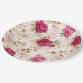 Peony & Orchid Garden Floral Glam Wedding Pappteller (Schrägansicht)