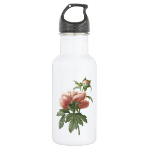 Peony (Paeonia sp.) von Redouté Edelstahlflasche