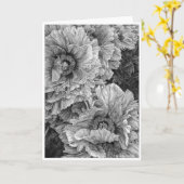 Peony Pair Grußkarte Karte (Gelbe Blume)