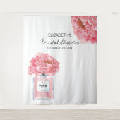 Peony Parume Floral Brautparty Foto Hintergrund Wandteppich (Vorderseite)