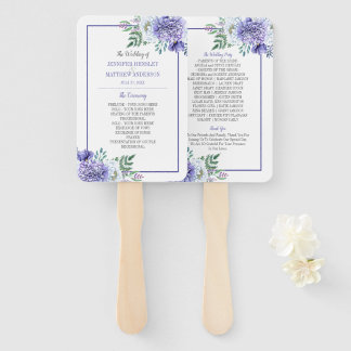 Peony Passion Floral Wedding Program Fans Fächer