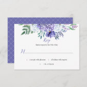 Peony Passion Gittice Hintergrund Horizontale UAWG RSVP Karte (Vorne/Hinten)