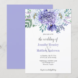Peony Passion Lavender Hintergrund Hochzeit Einlad Einladung