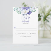 Peony Passion Lila Background Vertikale UAWG RSVP Karte (Stehend Vorderseite)
