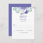 Peony Passion Lila Background Vertikale UAWG RSVP Karte (Vorne/Hinten)