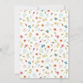 Peony Pastel Watercolors Gold Script Bridal Shower Einladung (Rückseite)