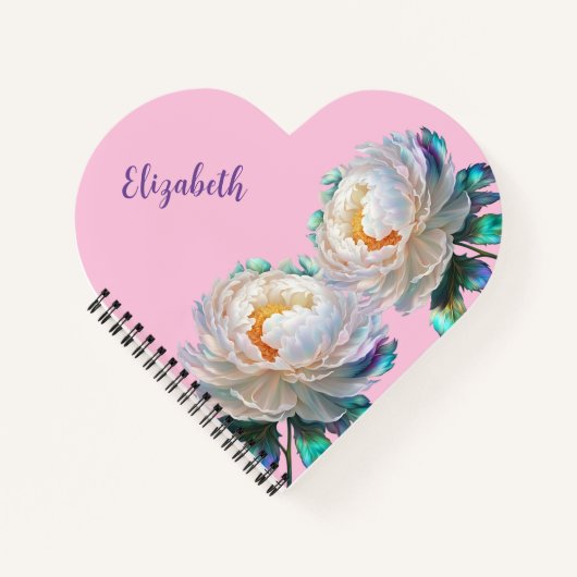 Peony Peace Notizblock (Vorderseite)