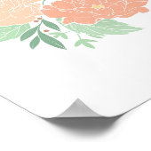 Peony Peonies Floral Boho Blume Print Poster (Ecke)