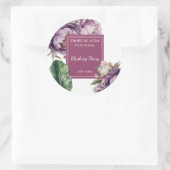 Peony Perfume Label Runder Aufkleber (Tasche)