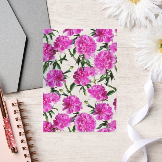 Peony. Pergament Einladungen (Hochzeit)