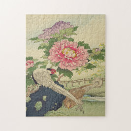 Peony, Pheasant japanische Kunst Puzzle