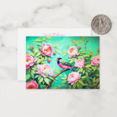 Peony Pine Gosbeak ai Artwork Ölgemälde Mitteilungskarte (Vorderseite/Rückseite Beispiel)