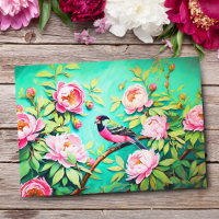 Peony Pine Gosbeak ai Artwork Ölgemälde