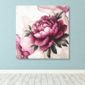 Peony Pink Abstrakt Leinwanddruck (Insitu (Holzboden))